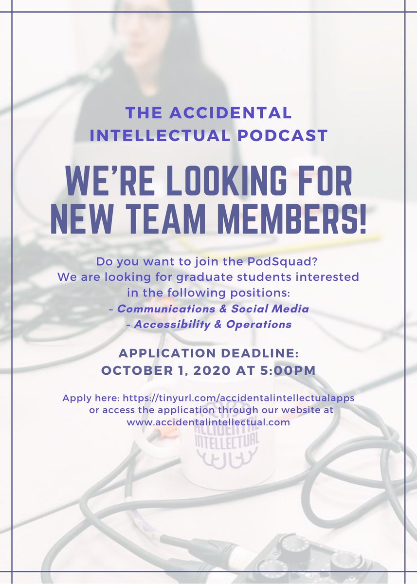 accidental_pod's tweet photo. Are you interested in being part of the PodSquad?🎙

See below for more information!

Apply before October 1, 2020 at https://t.co/90nrDnJPF8 💜 https://t.co/N3fQljcPgA