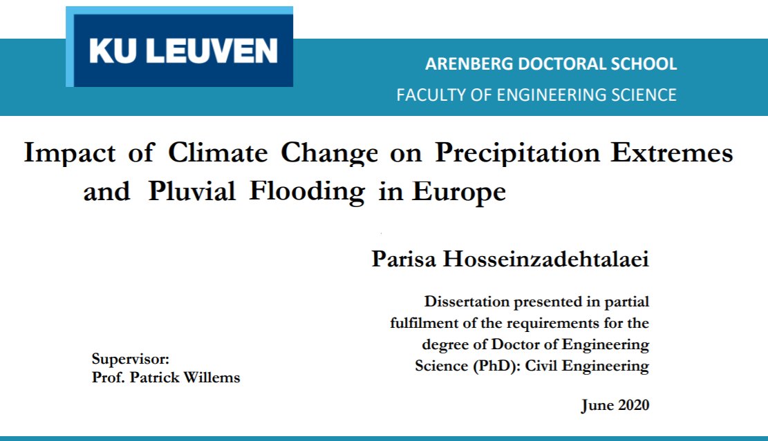 pwillemskul's tweet photo. Congratulations! to @Parisa_HT for obtaining her PhD today. Important new steps were taken to bridge the gap between climate science and impact analysis on water systems https://t.co/aBJz4DNYhD