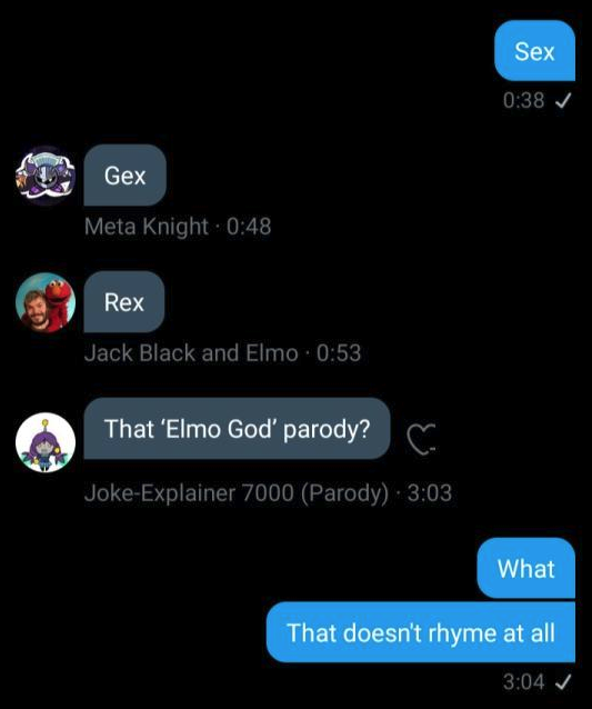 HQPNoContext's tweet photo. POV: You are Terebi and you are horny for rhymes. (@7000Joke can't tag.) https://t.co/gw8NJdpJ5n