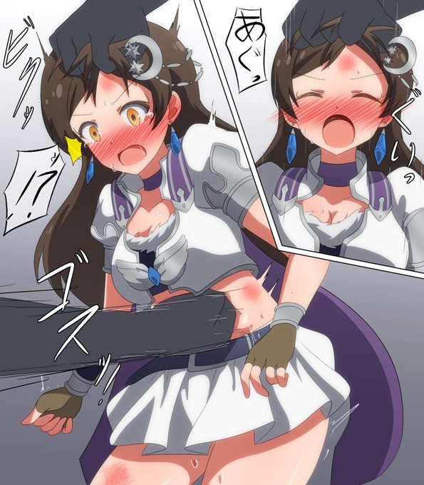 >後ろから髪を掴まれて持ち上げられ、髪を掴む手を離そうとしているうちに腹パンされるルーントリガー志保 #odaibako_okutanro https://t.co/z8dG5vFAFU
私弱ってるところに間髪入れず追い討ちかけるヒロピンシチュすき!!!!! 