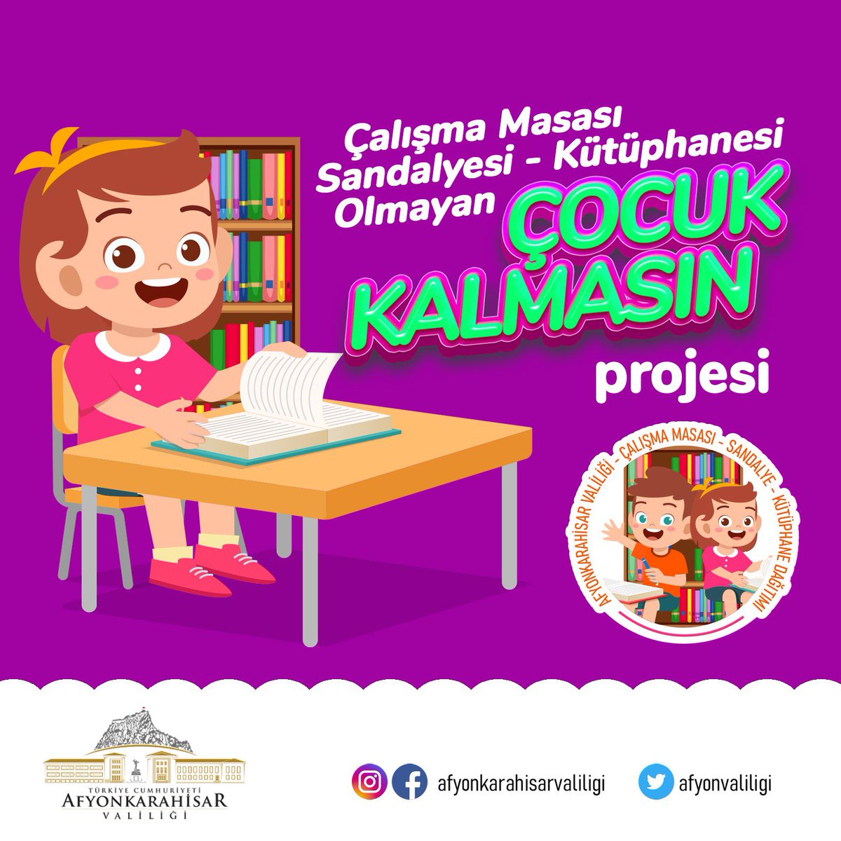 Afyonkarahisar’da evlerinde çalışma ortamı olmayan öğrenci kalmasın istiyoruz. Kaymakamlarımız, milli eğitim müdürlerimiz sahadalar. Maddi durum yetersizliği nedeniyle çalışma masası ve kütüphanesi olmayan öğrencimiz kalmayacak. Ve  projemize başlıyoruz... #Afyondaherevbirokul