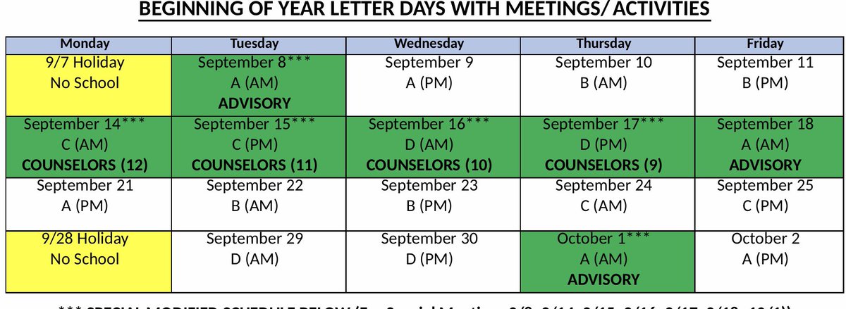 Harriton_HS's tweet photo. Good morning #RamScholars! Today, Wednesday, September 9th is an A(PM) day. We are starting with set 5 this morning. Have a great day! https://t.co/uspewnJd5T