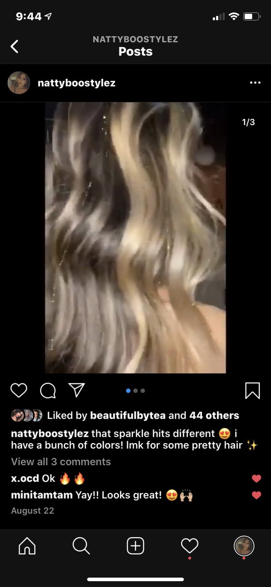_naattt's tweet photo. haven’t posted on here yet but started blinging hair 😉 lmk if you want some 🥶✨ follow my hair page! https://t.co/YVpc8DLS3o