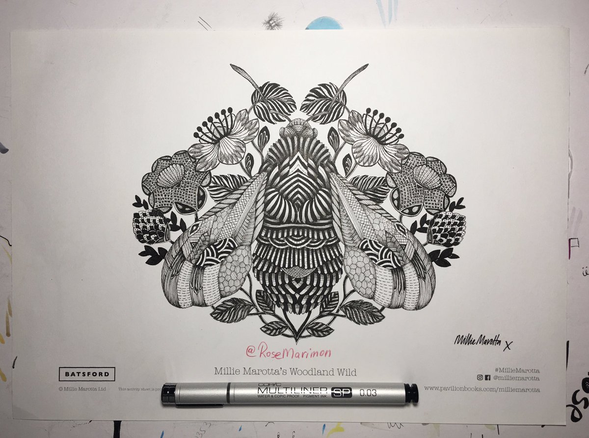 CosyColoring's tweet photo. #Milliemarottabumblebee #monochrome #coloring #rosemarimon https://t.co/HMp3TR5s7v