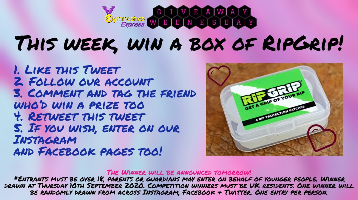 GymXpress's tweet photo. To enter:
1️. Like this tweet
2. Follow us
3. Tag a friend
4. Retweet
5. Optionally enter on Instagram & Facebook
#gymnasts #gymnastics #gymnast #gym #gymnastlife #gymnasticslife #gymnasticsfun #lovegymnastics #gymnasticslove #giveawaywednesday #competition #prize #ripgrip https://t.co/CgftpgAnMm