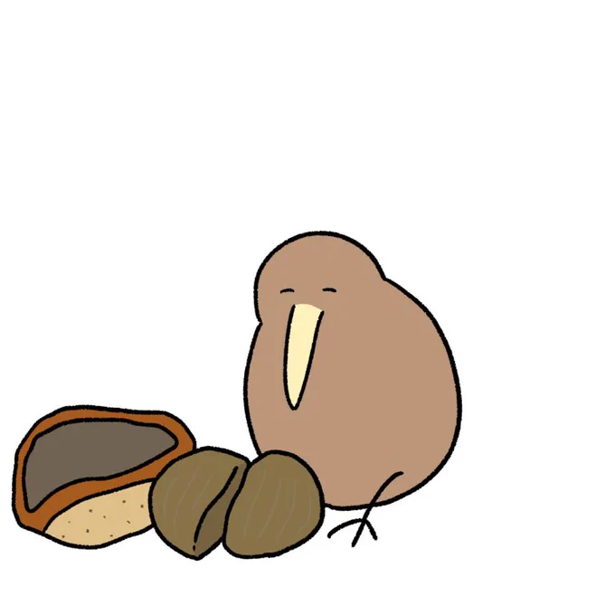 クリを剥いてくれるキーウィ 