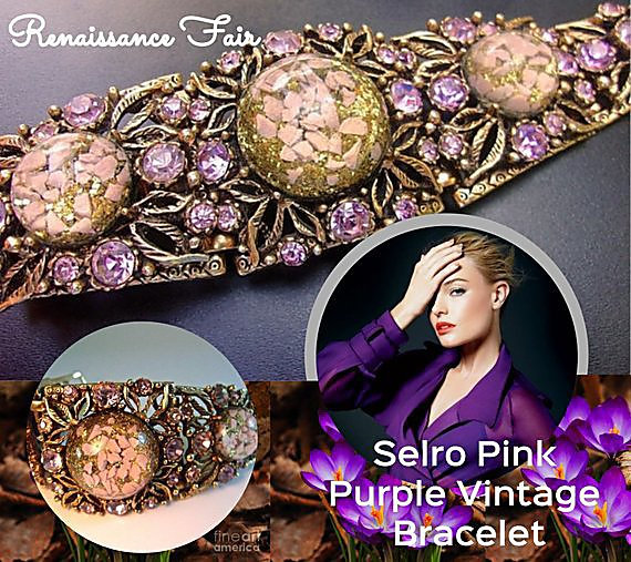 renaissancefai's tweet photo. SELRO Heavy Lucite Pink Confetti Bracelet, Purple Rhinestones, High Domed Cabochons, Vintage BookPiece https://t.co/XLH5quhBeb #pink #purple #women #glass #hingedclip #lucite #pinkconfetti #heavybracelet #unsignedselro https://t.co/5bg0lpV9JE