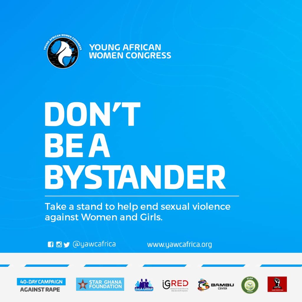 missthandiwe59's tweet photo. Join us @YAWCAfrica on this 40 day campaign against sexual violence. #StopRape!
#40DaysCampaignAgainstRape
#YAWCNetwork
#STARGhanaFoundation
#IGREDGhana
#BambuCenter
#EconomicFightersLeague
#ExLAGroupGenderProgramme
#ExLAGroupAgriculturalProgramme https://t.co/jfPdSy24Rj