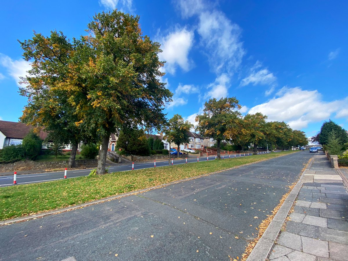 The scheme, then, is a carbon copy of the dodgy one on St Mary’s Road in Kettering. They sought out a road with a service road alongside it, and a 1500mm advisory bike lane to throw some wands at. There’s only a service road on one side - downhill - so that’s where it’s gone in.