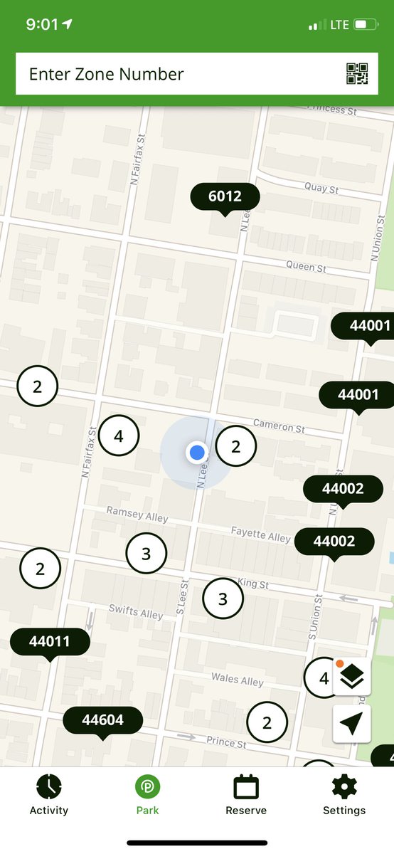 ESPartee's tweet image. Hey @Parkmobile⁩, please do better as these circles don’t help me choose my parking zone.  Core location is enough, but also try #BLE beacons on the meters.  #ML about where I usually park, or even #AR to point at meters.  ⁦@AlexandriaVAGov⁩