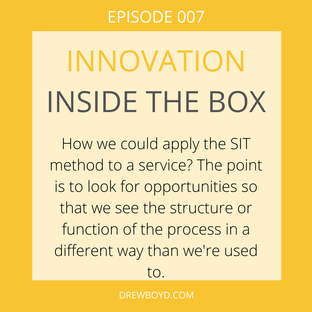 DrewBoyd's tweet photo. How do you apply the #SITmethod when you’re only offering services? There are 2 great techniques to do that!
Listen here: https://t.co/dS7YuPZvsH
#InnovationInsidetheBox #innovate #innovativeideas #innovation #taskunification #divisiontechnique https://t.co/g9mv9cc26I
