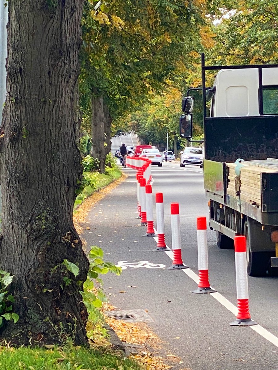 In the case of Rushmere Road, solution could be wider, kerb separated bike lanes both ways, a 20mph & 3.5t weight limit for the narrowed road, with camera turned back on. Or we could fell some trees and do it properly! What we have, is the wrong scheme in the wrong place. Again.