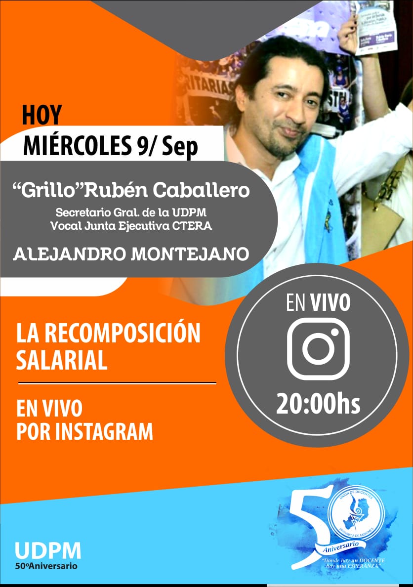 Hoy en vivo a las 20:00 horas a través de las multiplataformas de udpm el secretario general Ruben Dario caballerro <a href="/grillo141/">Ruben Dario</a>