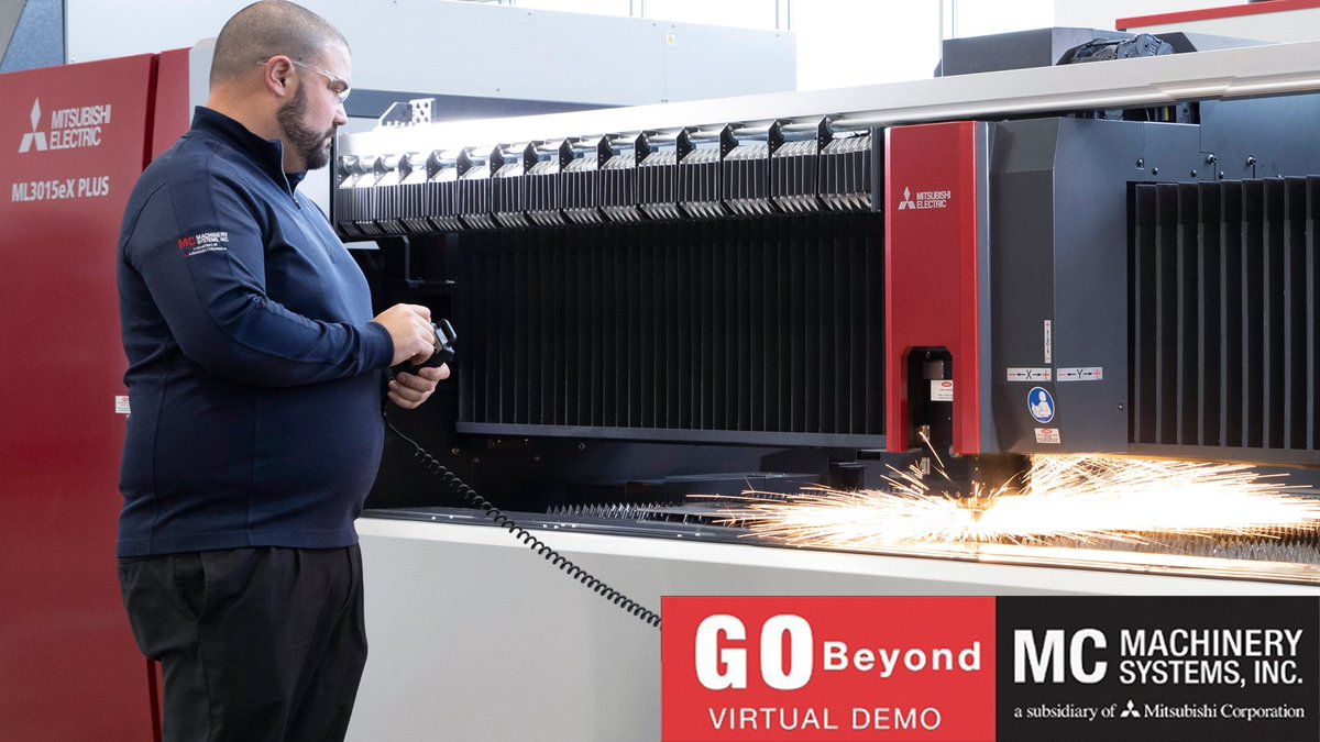 mc_mits's tweet photo. "Go Beyond" with a Virtual Demo of our latest Mitsubishi Laser technology without having to leave the shop. Take advantage of having a personalized, online experience streamed live. https://t.co/hgjjPOU8mW
#gobeyond #virtualdemos #manufacturing #fabrication #fiberlaser https://t.co/yzYG5ILXHR