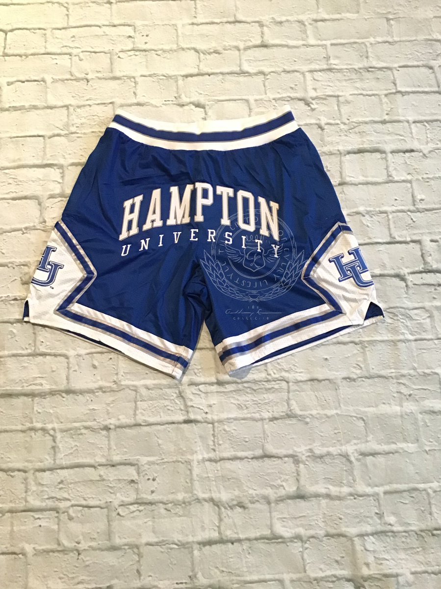 ALCollection's tweet photo. I think @djenvy would love a pair of these #ALCollectionHamptonU shorts. RT & tag him & @breakfastclubam #HBCU #licensedapparel #hamptonuniversity https://t.co/eU8RsD6Wue