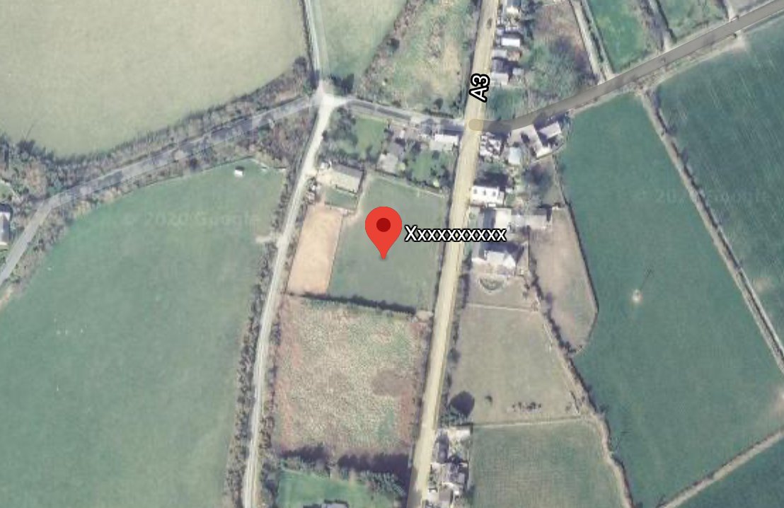 We're not done yet with silly Google Maps entries. At 54.1307471,-4.6415867,578 , the Isle of Man, someone redacted a chicken farm into " Xxxxxxxxxx" - don't ask me why.  https://www.google.com/maps/place/Xxxxxxxxxx/@54.1307471,-4.6415867,578m/data=!3m2!1e3!4b1!4m5!3m4!1s0x48638dd09fc02d57:0x72e2a57c0cf888ce!8m2!3d54.130744!4d-4.639398 (11/....)