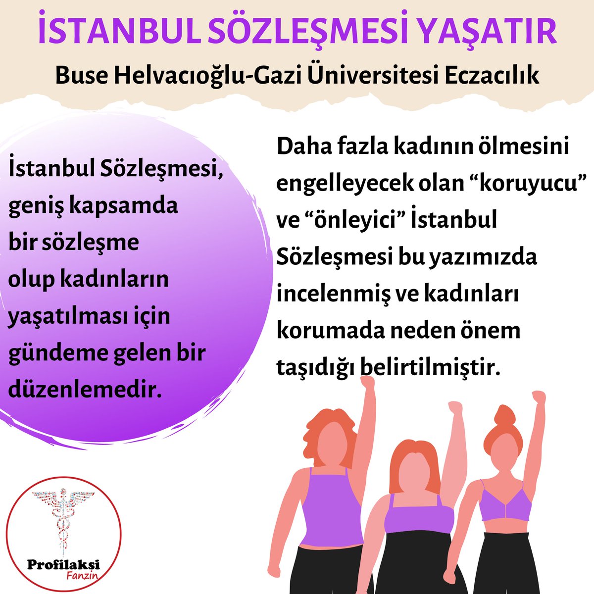 Daha fazla kadının ölmesini engelleyecek olan "koruyucu" ve "önleyici" İstanbul Sözleşmesi'ni inceleyip önemini belirttiğimiz yeni yazımız, internet sitemizde! 💃 Tamamını okumak için tıkla. 👇 profilaksifanzin.com/post/i%CC%87st…