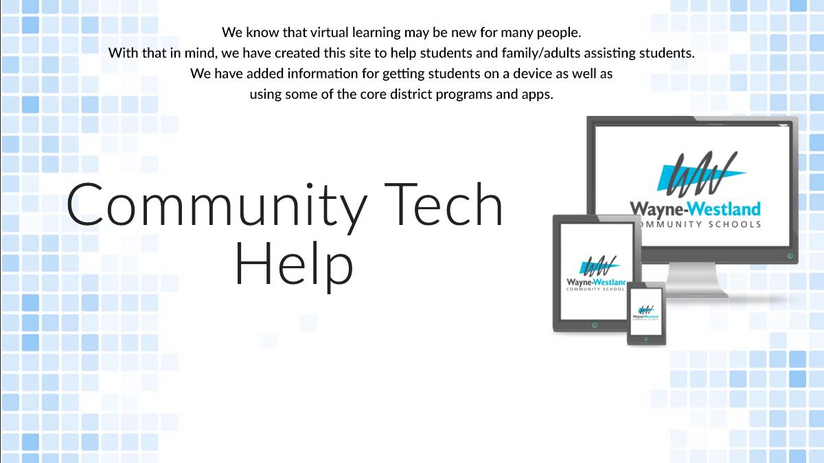 WWCSD's tweet photo. WWCS has created an online Community Tech Help page to assist both Parents and Students as we navigate our new normal with Distance Learning. https://t.co/Q8Lct5xRc0