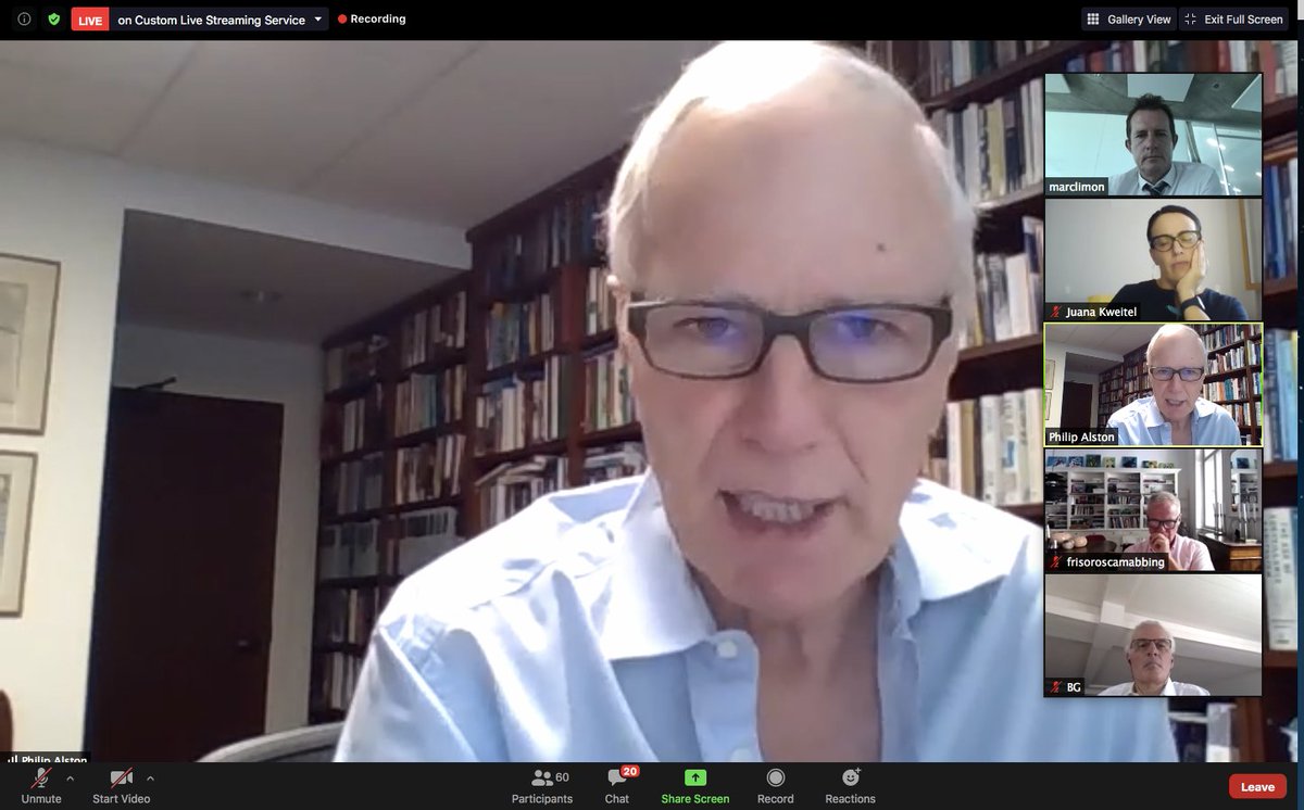 RightON81462330's tweet photo. .@PhilipGAlston of @NYULaw @HumanRightsNYU discusses challenge of writing impactful @UN_SPExperts reports and highlights need for original and tailored content &amp; framing, carefully selected themes and quotable phrases that go beyond "boring, mundane, UN diplomatic language". https://t.co/TbAvTHpsKv