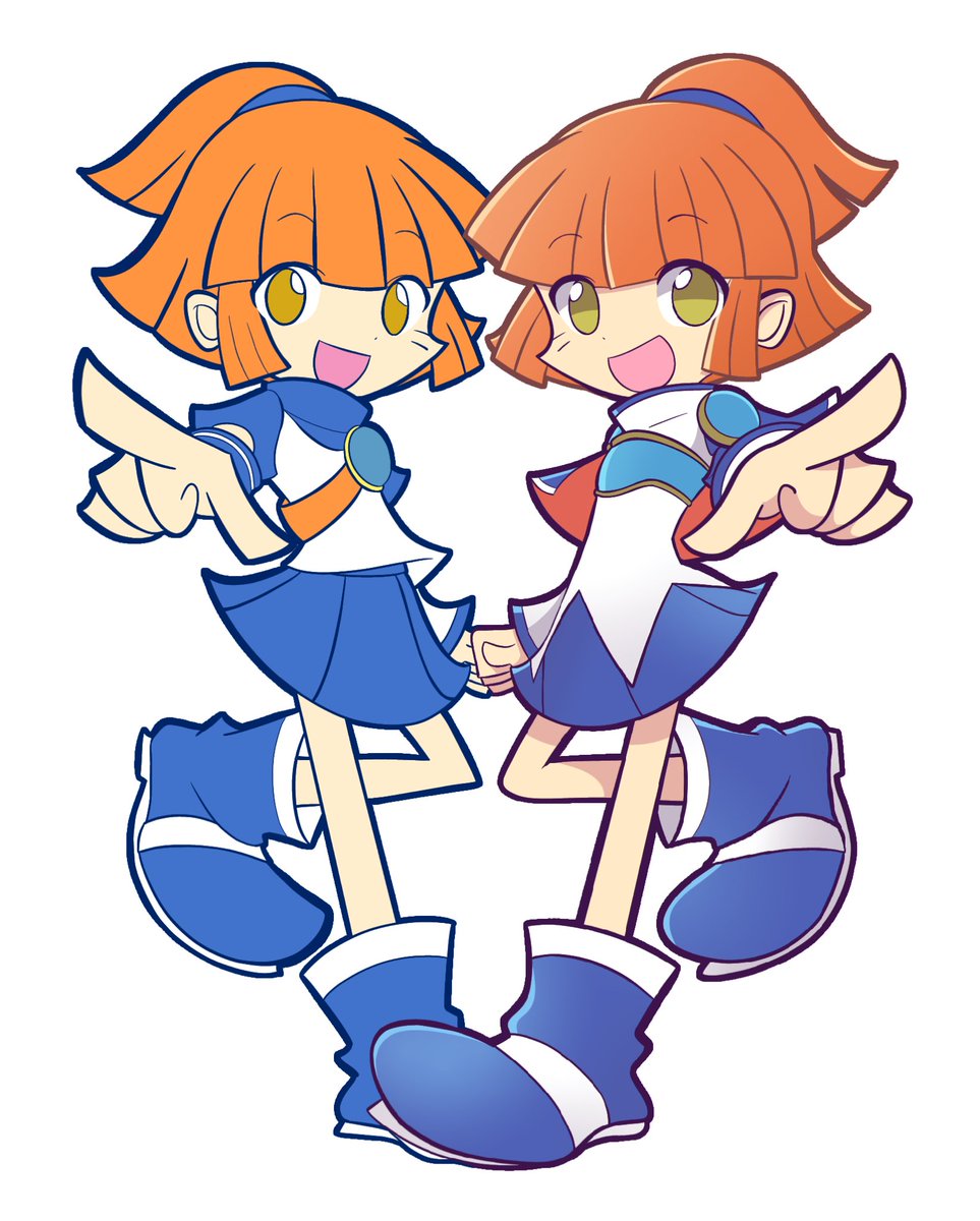 ぷよぷよ 15thと20thのアルル描いた