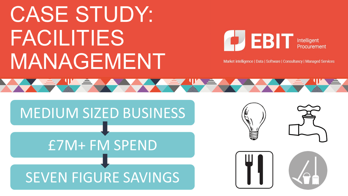 Facilities management (FM) is a big spend for most businesses. Hard FM includes lighting, heating, and water; Soft FM includes cleaning, catering, and security. bit.ly/3hendtY
#FM #facilitiesmanagement #hardfm #softfm #GNFR #indirects #procurement #ebitip