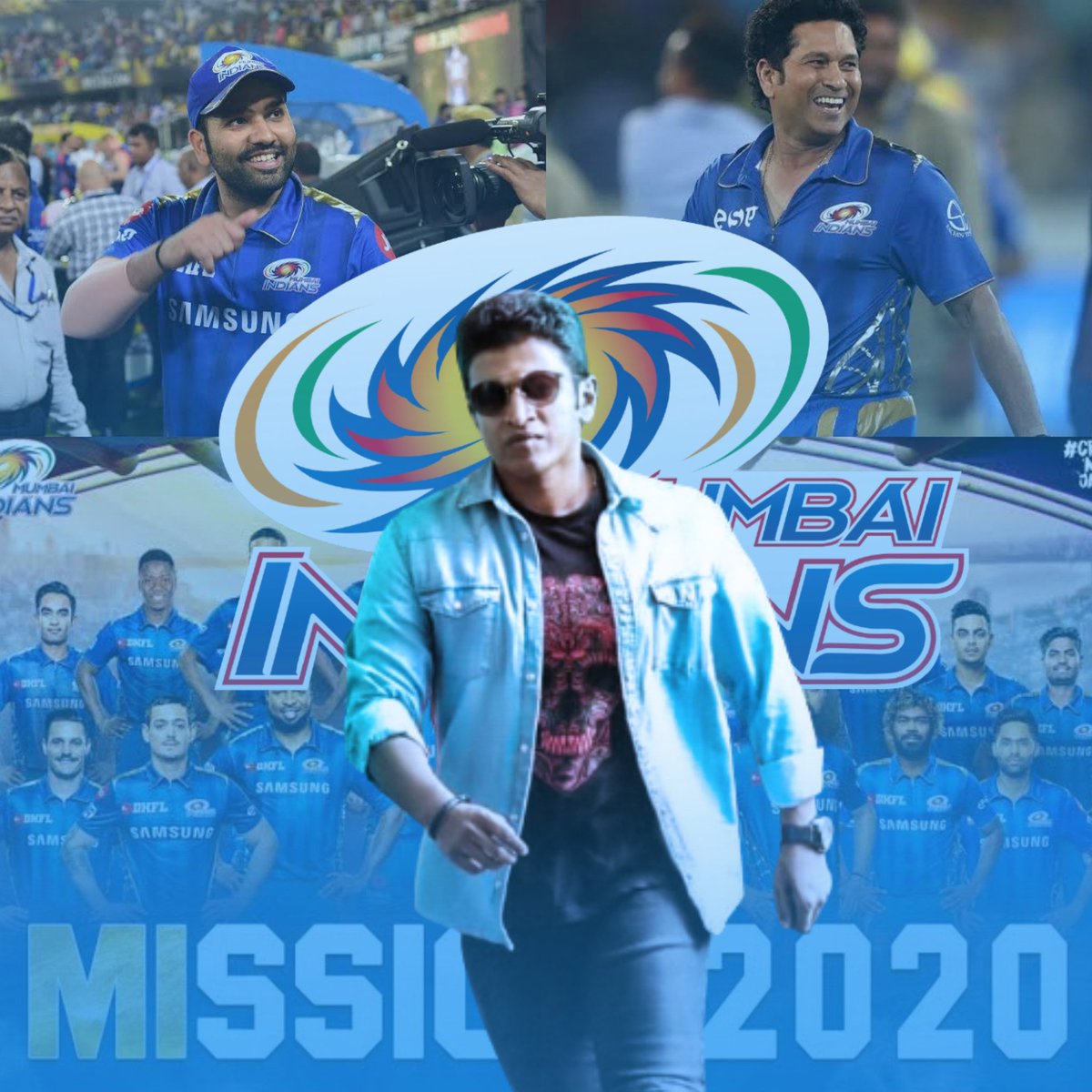 HITMANROCKY45_'s tweet photo. 💙 For Karnataka MI Fans 💙 

Divided by Hero fans, United as @mipaltan fans 💙

#Kotigobba3 #Phantom #KGFChapter2 #Yuvarathnaa #Roberrt #OneFamily 

#RohitSharma #SachinTendulkar https://t.co/Tg0JtszkxO