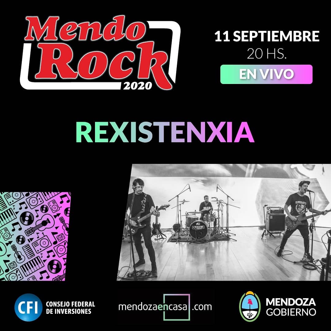 Cultura_Mza's tweet photo. 🎸Se acerca un nuevo capítulo de #MendoRock2020.
📑 El viernes 11, desde las 20, #Rexistenxia @LaBandaInvitada y #GammaBettayVid, desde el Le Parc.
👉 Mirálo en https://t.co/ZWeAKYpjVF y por @canalacequia https://t.co/zZbNHezrGF