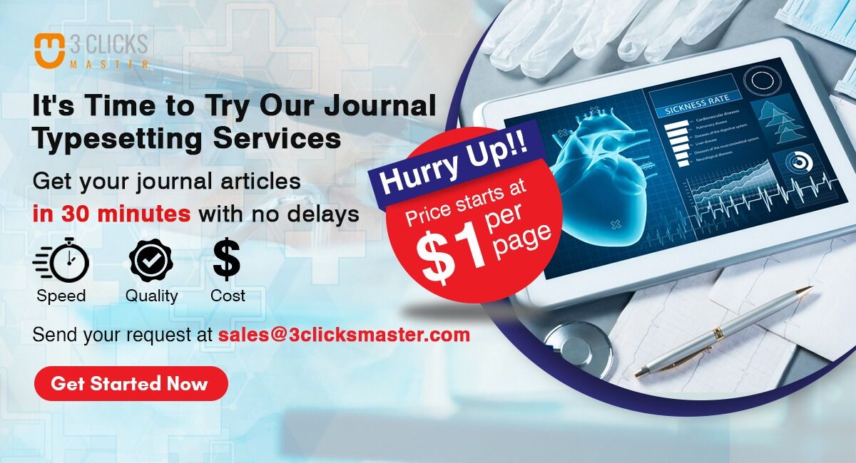 3clicksmaster's tweet photo. Try our journal typesetting services. Send us a request to sales@3clicksmaster.com or visit at https://t.co/LhC3HCVUGd

#DiTech #3ClicksMaster #journals #publishers #publishing #openaccess #publishingtechnology #academic #stm #universities #typesetting #copyediting #xml https://t.co/lRi9AeUGDX