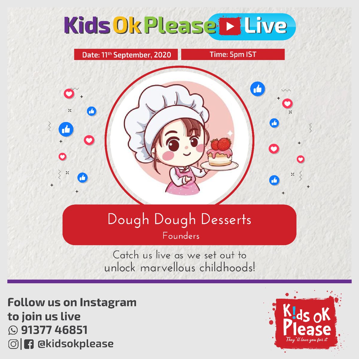 Kids Ok Please Live with Founders of Dough Dough Desserts
#kidsokplease #kidsokpleaselive  #marvellouschildhoods #children #activitiesforkids #activitiesforchildren  #eventsforchildren #childhoodlearning #earlychildhoodlearning #kids #momentoofchildhood #DaddyGang #momanddaughter