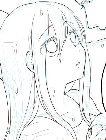 女の子のこの角度の顔描くの好きだ!! 