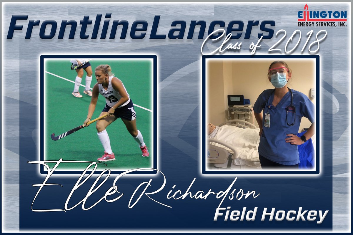 LongwoodLancers's tweet photo. A Longwood scholar and four-year member of @lancersfh , Elle Richardson is working on her CNL @UVA after earning a degree in biology. She is showing the model of a #CitizenLeader as one of our #Frontlinelancers. #GoWood @LongwoodLancers @MACSports @BigSouthSports https://t.co/8Y61PuSRKz