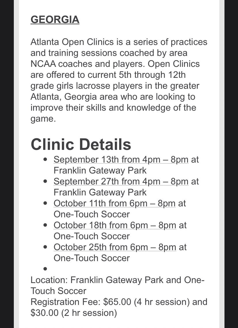 mrs_swagner's tweet photo. MAJOR FORCE LACROSSE CLINICS NOW OPEN FOR GUEST REGISTRATIONS IN ATLANTA, GA 🖤 🥍 (great opportunity for exposure if you have NCAA goals) Register here: https://t.co/9jlDyheyGn https://t.co/9w5IBrDbrS