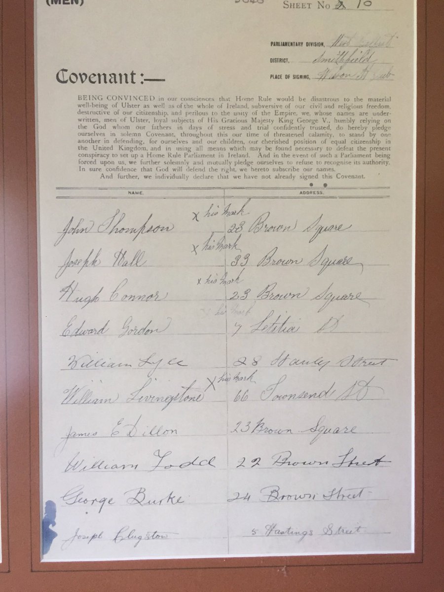 2.  #Belfast Wilson Street where the long gone Unionist Club used to be, & where my great grandfather Joseph Hall & his mates of Brown Square signed the Ulster Covenant. 