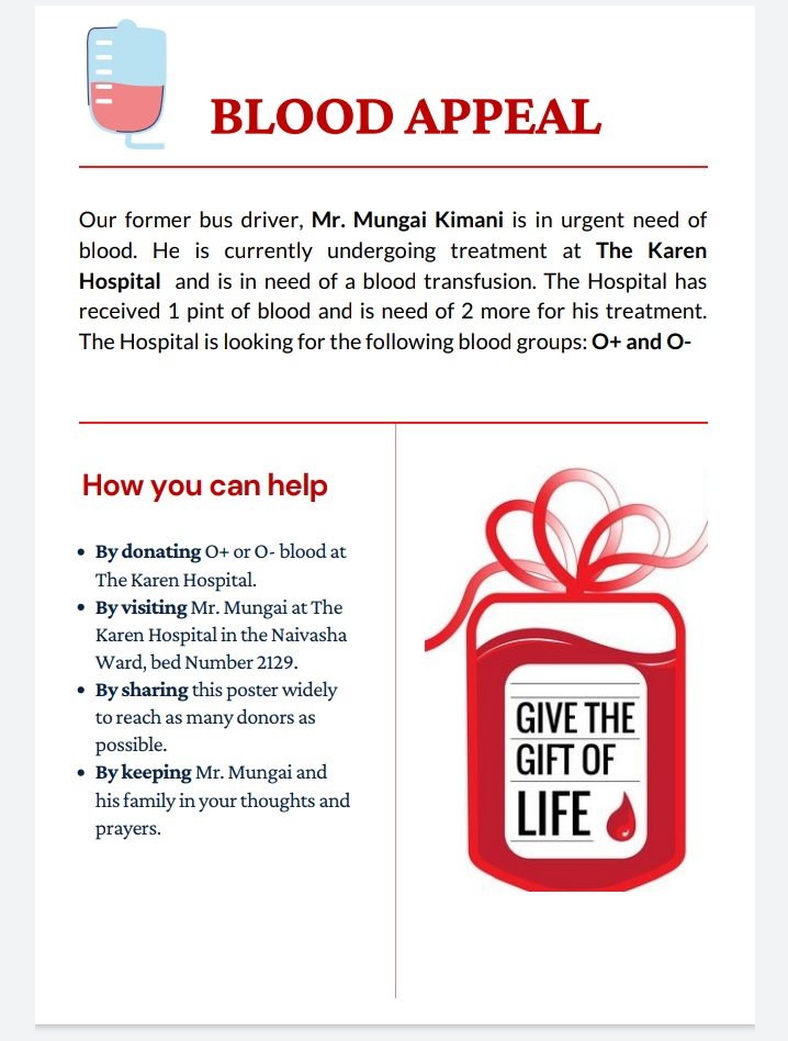 AHSOBC's tweet photo. Urgent blood appeal for Mr. Kimani

#StrongtoServe https://t.co/zkVF7bkoQp