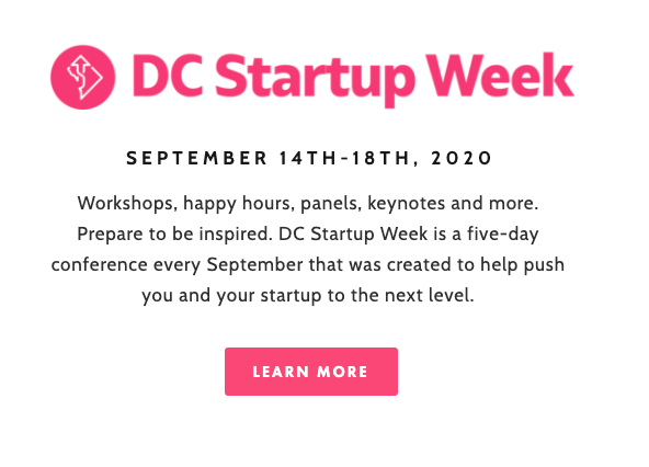 GWHCC's tweet photo. Next week is @DCstartupweek. Join the fastest-growing startup community in the DMV region and be prepare to connect, collaborate, share resources.
Register NOW: https://t.co/gadrBLsEvo
#startupcmmunity #DCstartups #angelinvestors #entrepreneurs https://t.co/e0rzRXkJr3