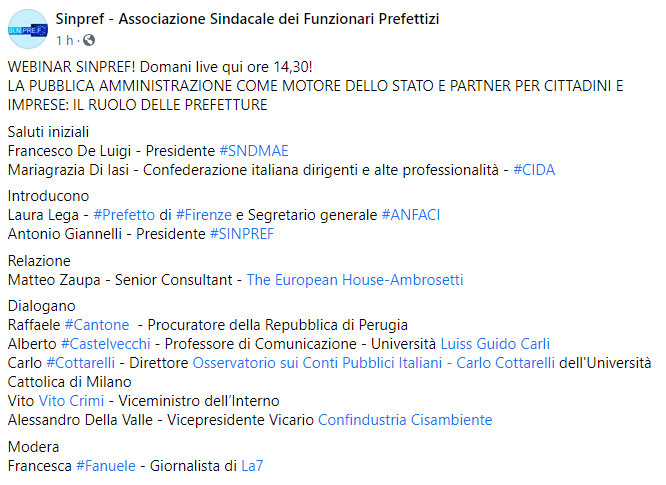 castelvecchi's tweet photo. Tra poco siamo in diretta sulla pagina Facebook della @Sinpref1 ➡️https://t.co/IUOIDjUaDU https://t.co/CeItyjhF58