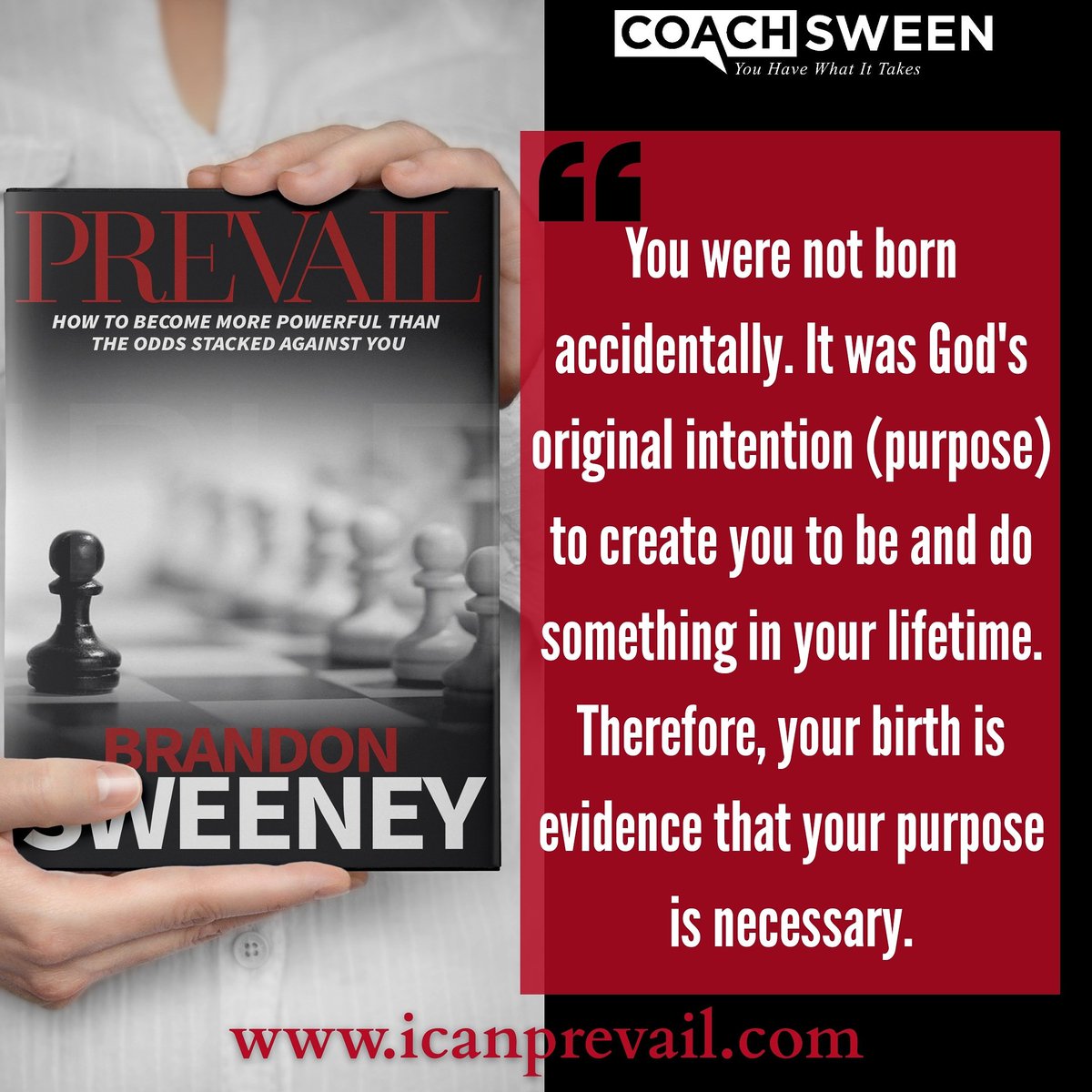 CoachSween1's tweet photo. Students and Athletes listen ⬆️
 I'm gone say it 📢 loud for the people in the back. Knowing and walking in your purpose makes beating the odds possible.
Get to work because you don't have forever.
#getcoachedup #Prevail #coachsween #Beattheodds  #purpose #discoverpurpose https://t.co/IC34FVGOxb