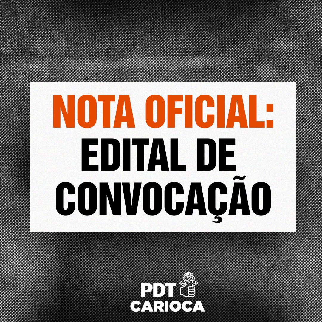 CariocaPdt's tweet photo. CONVENÇÃO ESTADUAL DO PDT-RJ
 
A convenção estadual do PDT-RJ é neste sábado, 12/09, às 10h. A participação será virtual, pela plataforma Zoom. Confira o edital: https://t.co/FKGI5XLYOs #PDTcarioca #PDT12 https://t.co/Emi7aSnXIF