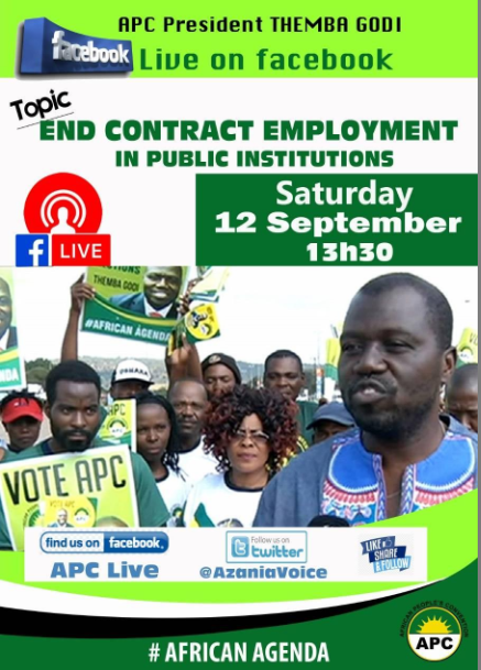 AzaniaVoice's tweet photo. Watch us live : https://t.co/oy9cvHxE1A

Saturday 12 September 13h30 https://t.co/d6u56wYBvL