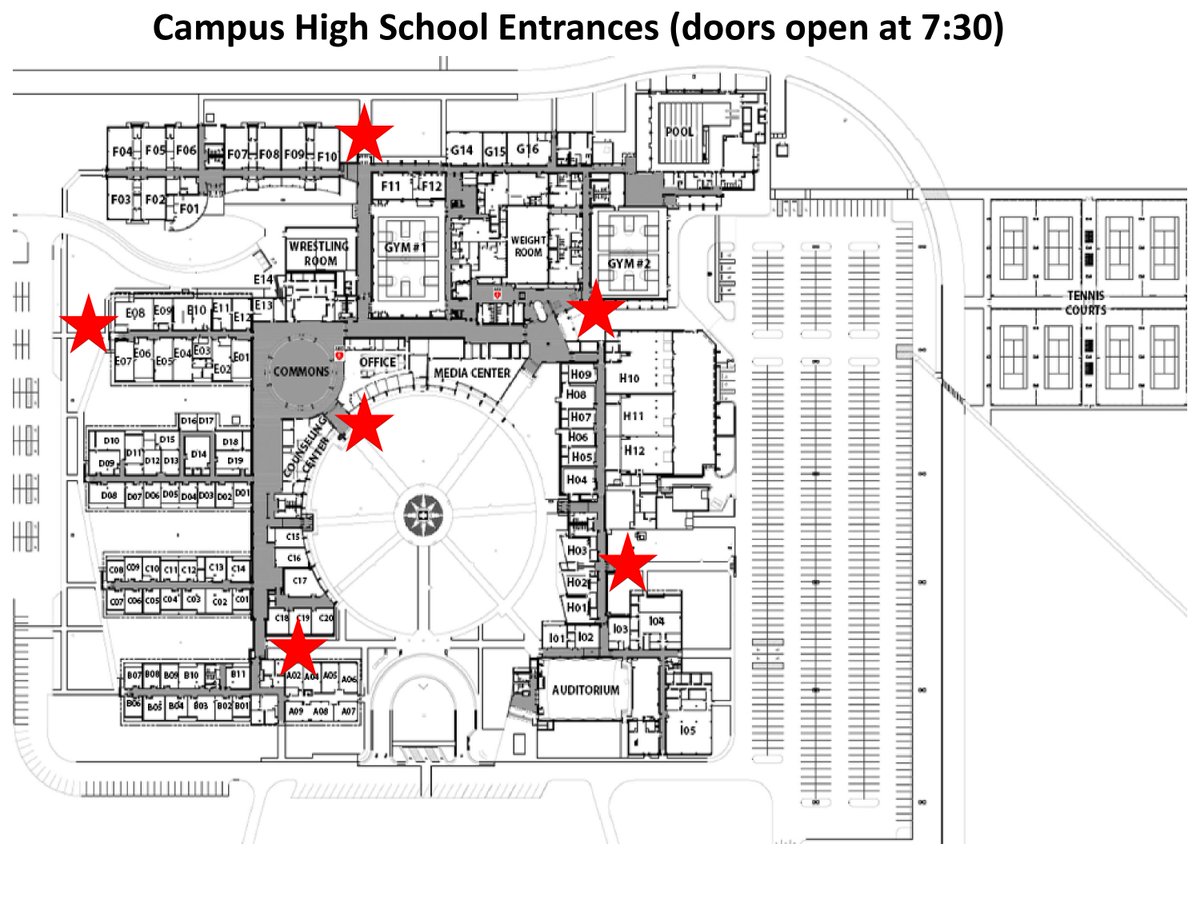 Tomorrow (9/10) we welcome back our freshman for their first day of school! Doors open at 6 different entrances at 7:30 a.m. Please check the map for the locations.
All other grade levels return Friday (9/11). We look forward to seeing you

#ColtsStrong