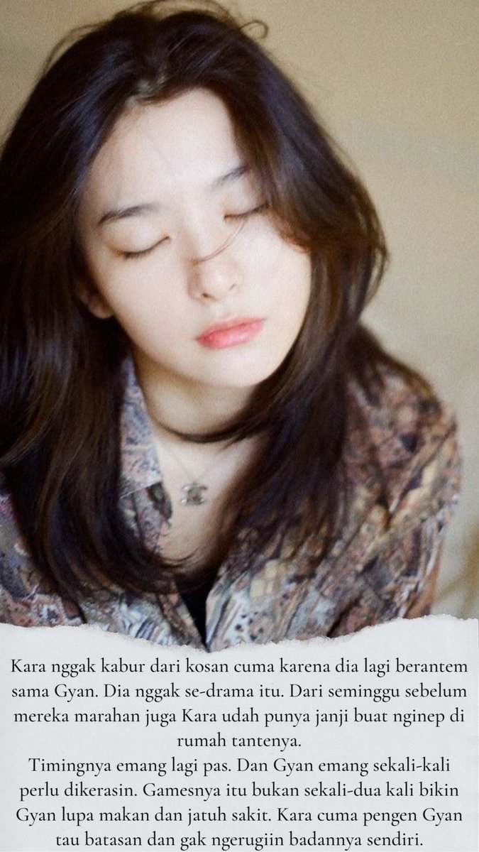 Kara cuma mau gyan paham apa yang baik dan apa yang merugikan buat dirinya sendiri