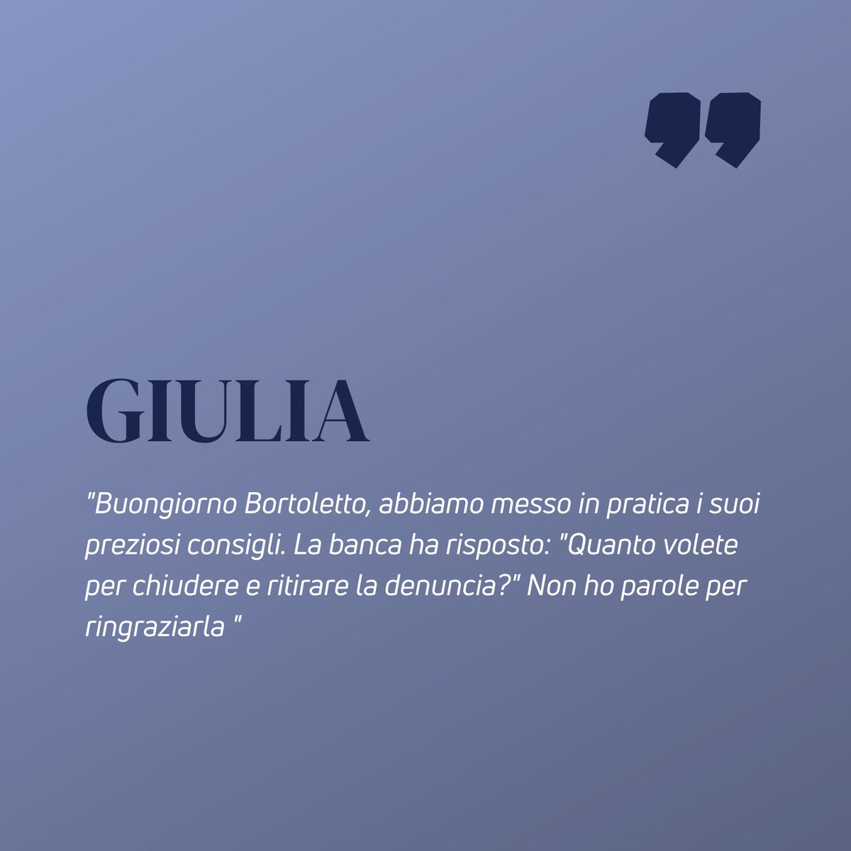 BortolettoMario's tweet photo. L'OPINIONE DEI NOSTRI CLIENTI È FONDAMENTALE
Da anni assistiamo e difendiamo migliaia di Utenti Bancari nei contenziosi bancari su tutto il territorio Nazionale.

Scopri i nostri servizi in aiuto del Correntista:
https://t.co/ziKpLkAiAj https://t.co/kJgXLP7JtT