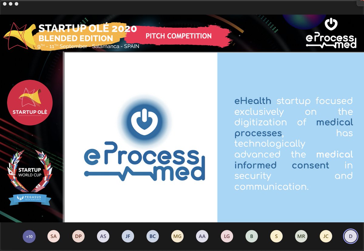 eprocessmed's tweet photo. Hoy hemos presentado a E-Process Med y sus herramientas en el #Startupole2020. Felices de estar presentes en este evento tan importante para la comunidad emprendedora. #eprocessmed @StartupOle https://t.co/hu4xzGfB8G