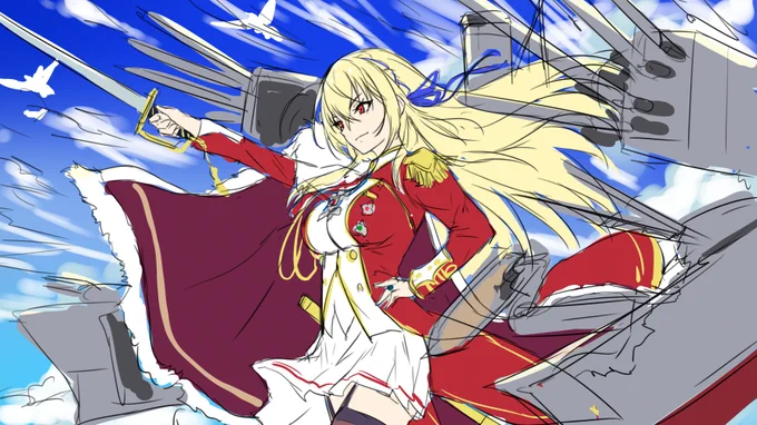 キングジョージ5世〜ラフ
#アズールレーン #アズレン 
