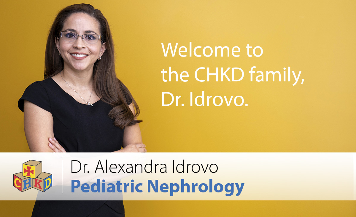 Join us as we welcome Dr. Alexandra Idrovo to the nephrology practice at CHKD. Idrovo treats children with kidney disease and its associated disorders. Read more about Dr. Idrovo and our nephrology practice here - bit.ly/2GDuXsM