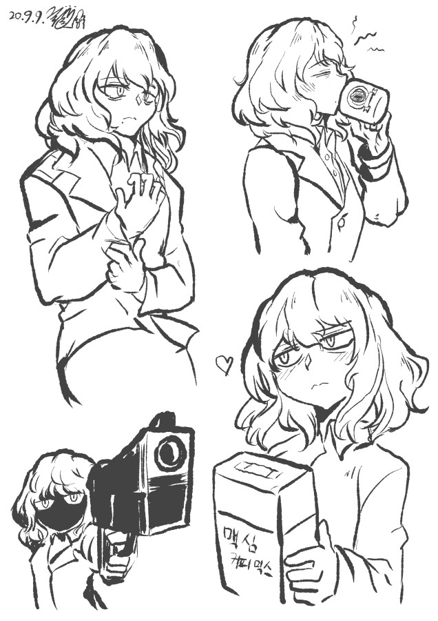 [Original] 20. 9. 9 rkgk

일터에서 손님 없을 때 낙서했던 걸 기반으로 그렸습니다 