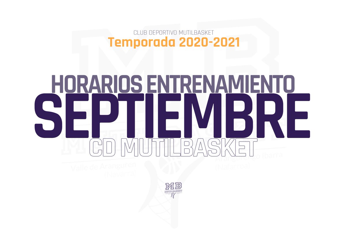 Mutilbasket's tweet photo. ⏰ #HorariosMB | HORARIOS DE ENTRENAMIENTO SEPTIEMBRE 2020

"El inicio temporada será escalonado y se ha establecido un protocolo que, durante esta semana, se está dando a conocer a las familias mediante reuniones informativas"
👉: https://t.co/B5InA10BSf

#MB #WeAreMutilbasket https://t.co/PvKuWJ5B19