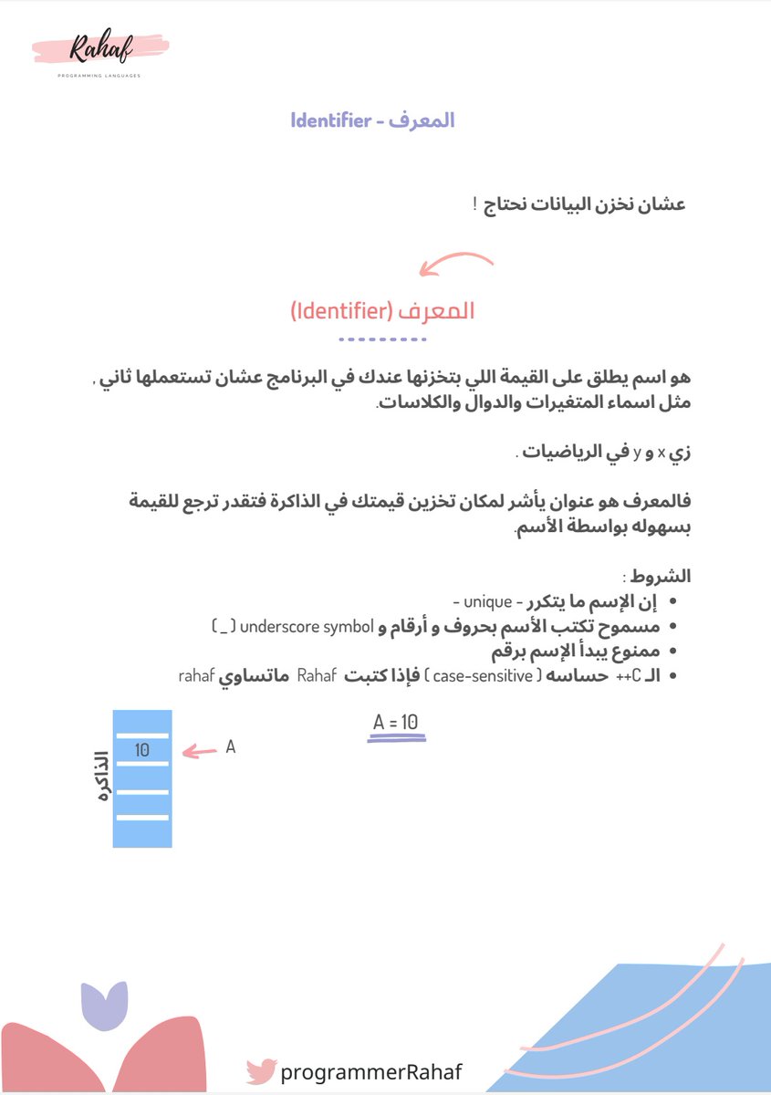 ProgrammerRahaf's tweet photo. ملزمة شرح مادة برمجه ١ ( لغة C++ )
اول ١٠ أشخاص ب ٢٥ ريال 🤩👍
حاولت ابسطها لكم مره 👍💕
#برمجه #جافا #cpcs202 #cpcs201 https://t.co/ighaiUUlS5