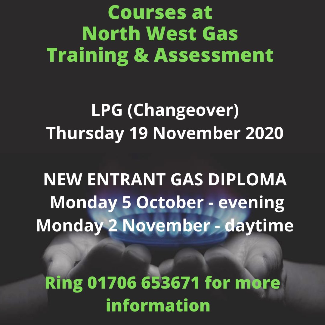 👀 courses galore! ACS, LPG, Unvented Hot Water &amp; Domestic Gas Diploma Course. Ring 01706 653671 for more details #gas #lpg #newcareer