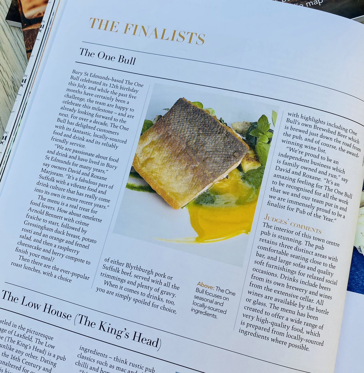 theonebullbury's tweet photo. A very nice delivery for us this afternoon from @EADT24. Thank you, we’re very proud to be a finalist for Pub of the Year and congratulations to all the finalists and winners in this year’s #SuffolkFADA awards. https://t.co/K1Uf4OIuwM